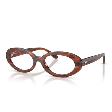 Ray-Ban Occhiali da Vista RX2223V 2144 Striato Marrone/Trasparente Donna 1