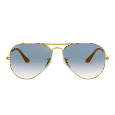 Ray-Ban Lunettes de Soleil RB3025 001/3F Aviator Gradient Or/Bleu Unisexe
