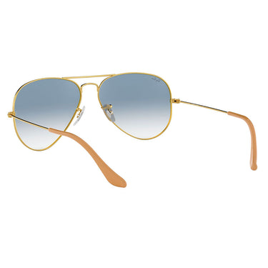 Ray-Ban Sonnenbrille RB3025 001/3F Aviator Gradient Gold/Blau Unisex 4