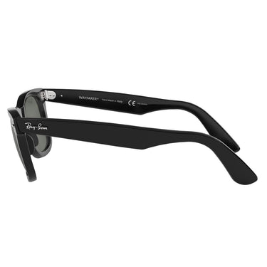 Ray-Ban Occhiali da Sole RB2140 901/58 Wayfarer Classic Original Nero-Verde G-15 Unisex Polarizzati 2