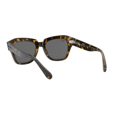 Ray-Ban Occhiali da Sole RB2186 1292B1 State Street Havana/Grigio Scuro Unisex 3