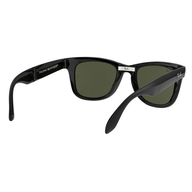 Ray-Ban Occhiali da Sole RB4105 601 Wayfarer Folding Nero/Verde G-15 Unisex7