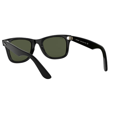 Ray-Ban Occhiali da Sole RB4340 601 Wayfarer Ease Nero-Verde G-15 Unisex4