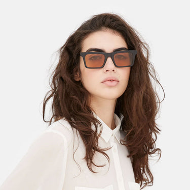 RetroSuperFuture Occhiali da Sole 1968 Refined 18E Nero Arancione Unisex 4