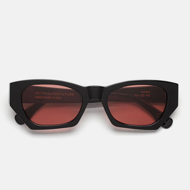 RetroSuperFuture Lunettes de Soleil Amata Fantome BW5 Noir Rouge Unisexe