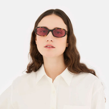 RetroSuperFuture Occhiali da Sole Esatto Burnt Havana L33 Marrone Rosso Unisex 4