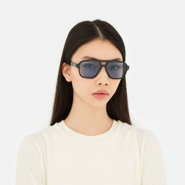 RetroSuperFuture Occhiali da Sole Maneval Black Cat 0JT Nero/Blu Unisex 3