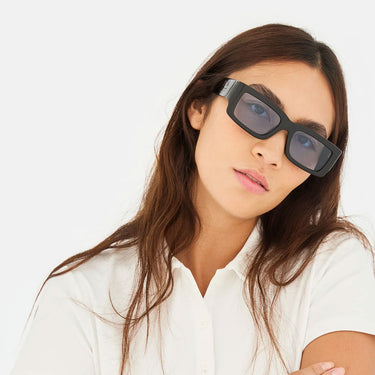 RetroSuperFuture Occhiali da Sole Notte Azure ONS Nero/Azzurro Unisex 4