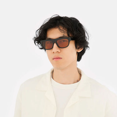 RetroSuperFuture Occhiali da Sole Serioso Refined ZXO Nero Arancione Unisex 5