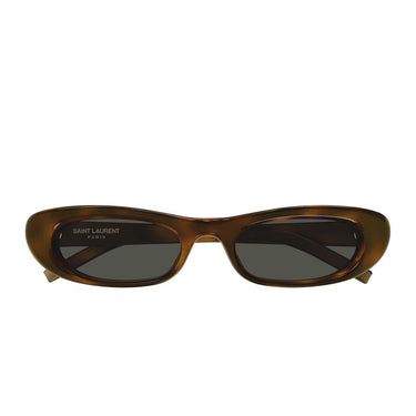 Saint Laurent Occhiali da Sole SL 557 SHADE PLUMP 002 Marrone/Grigio Donna