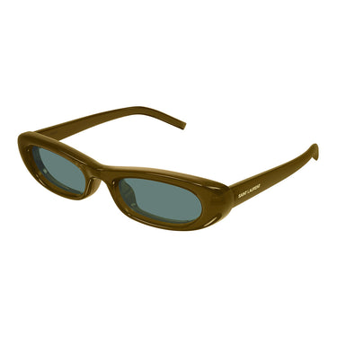 Saint Laurent Occhiali da Sole SL 557 SHADE PLUMP 003 Marrone Fango/Verde Donna 1