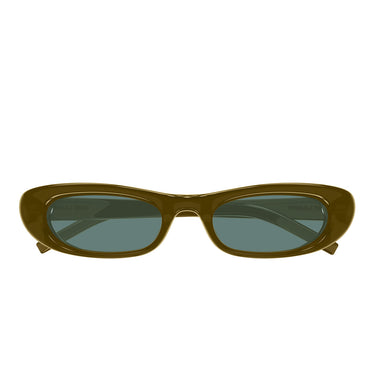 Saint Laurent Occhiali da Sole SL 557 SHADE PLUMP 003 Marrone Fango/Verde Donna