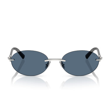 Tiffany & Co. Sunglasses TF3104D 600180 Silver Dark Blue Woman