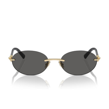 Tiffany & Co. Sunglasses TF3104D 6216S4 Pale Gold Dark Gray Women