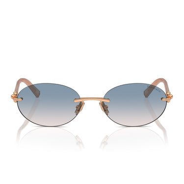 Tiffany & Co. Sunglasses TF3104D 621716 Rose Gold Light Brown Gradient Blue Women