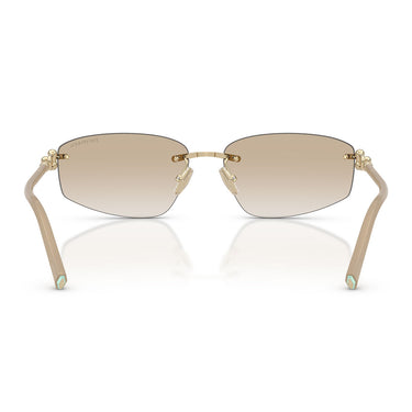 Tiffany & Co. Occhiali da Sole TF3114 602111 Oro Pallido/Trasparente Sfumato Grigio Chiaro Unisex 3