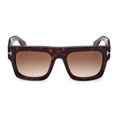Tom Ford Lunettes de Soleil FT0711 52F Fausto Havana/Marron Unisexe