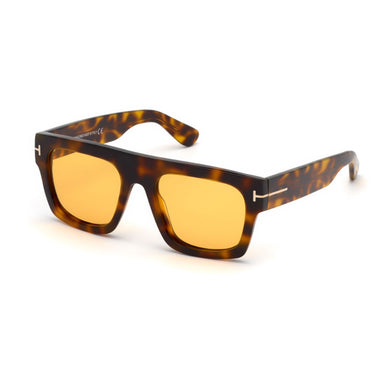 Tom Ford Occhiali da Sole FT0711 56E Fausto Havana/Giallo Unisex 2