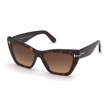Tom Ford Sunglasses FT0871 52F Wyatt Havana/Smoky Brown Women