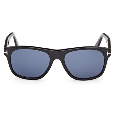 Tom Ford Sunglasses FT1284 01V Marlon Glossy Black/Blue Unisex