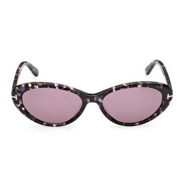 Tom Ford Occhiali da Sole FT1413 56S Celina Marrone Scuro Striato/Bordeaux Donna