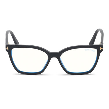 Tom Ford Occhiali da Vista FT5641-B 001 Nero Lucido Trasparente con 2 Clip Donna