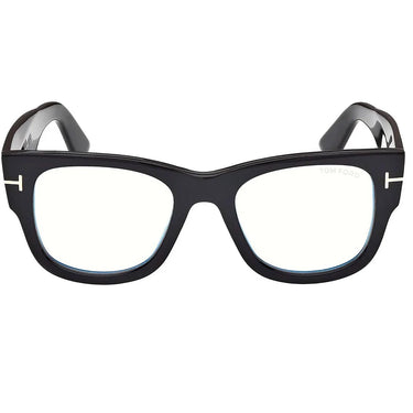 Tom Ford Occhiali da Vista FT6099-B 001 Nero Lucido/Trasparente con Clip Grigio Fumo Uomo