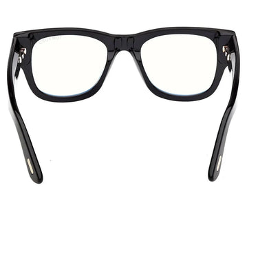 Tom Ford Occhiali da Vista FT6099-B 001 Nero Lucido/Trasparente con Clip Grigio Fumo Uomo