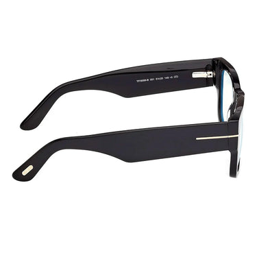 Tom Ford Occhiali da Vista FT6099-B 001 Nero Lucido/Trasparente con Clip Grigio Fumo Uomo
