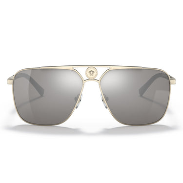 Versace Sunglasses VE2238 12526G Gold-Light Gray Unisex
