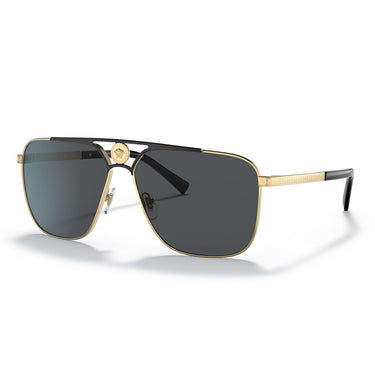 Versace Okulary Przeciwsłoneczne VE2238 143687 Złoto-Ciemnoszary Unisex 1