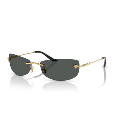 Versace Okulary Przeciwsłoneczne VE2279 100287 Złoty/Ciemnoszary Męskie 2