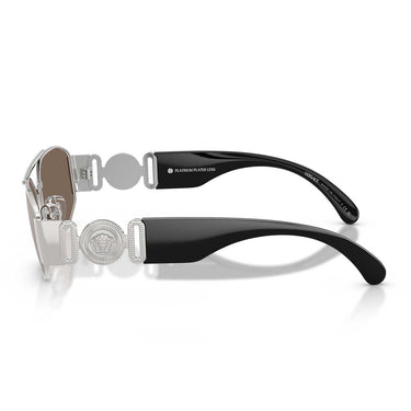 Versace Occhiali da Sole VE2287 1000AP Argento/Trasparente Specchiato Platino Uomo 2