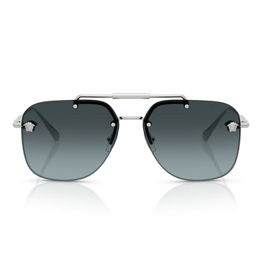 Versace Occhiali da Sole VE2296 1000V1 Argento/Blu Sfumato Donna