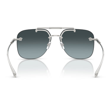 Versace Occhiali da Sole VE2296 1000V1 Argento/Blu Sfumato Donna 4