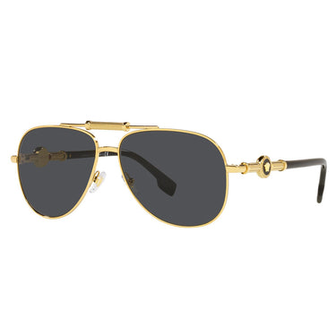 Versace Lunettes de Soleil VE2236 100287 Or/Gris Foncé Unisexe 1