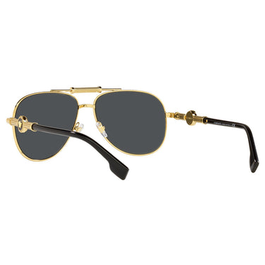 Versace Lunettes de Soleil VE2236 100287 Or/Gris Foncé Unisexe 3