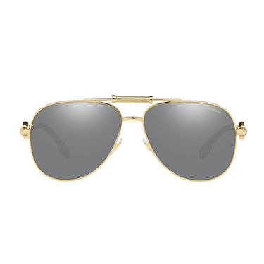 Versace Sonnenbrille VE2236 1002Z3 Gold/Grau Spiegel Unisex Polarisiert