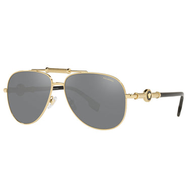 Versace Sunglasses VE2236 1002Z3 Gold/Grey Mirror Unisex Polarized 2