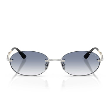 Vogue Occhiali da Sole VO4342S 323/19 Argento/Trasparente Sfumato Azzurro Donna