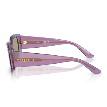 Vogue Occhiali da Sole VO5642SU 323682 Viola Perlato Trasparente/Verde Donna 2
