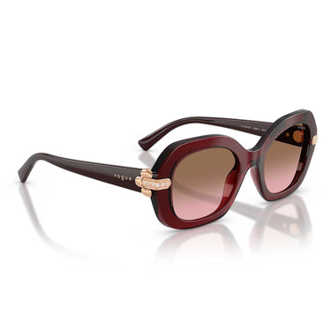 Vogue Occhiali da Sole VO5706SB 328614 Bordeaux Trasparente/Rosa Sfumato Marrone Donna 4