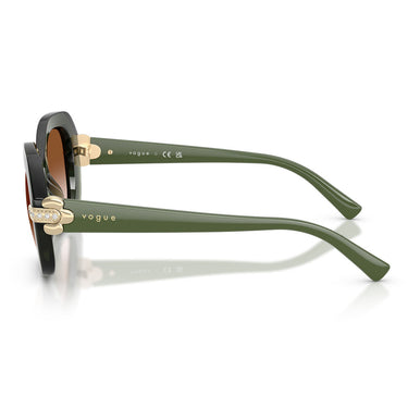 Vogue Occhiali da Sole VO5706SB 328713 Verde Trasparente Marrone Sfumato Donna 3