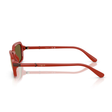 Vogue Occhiali da Sole VO5744S 3330O8 Rosso Pieno/Verde Oliva Specchiato Oro Donna