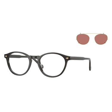 Vogue Occhiali da Vista VO5751S 29231W Grigio Trasparente/Trasparente con Clip Rossa Uomo 4