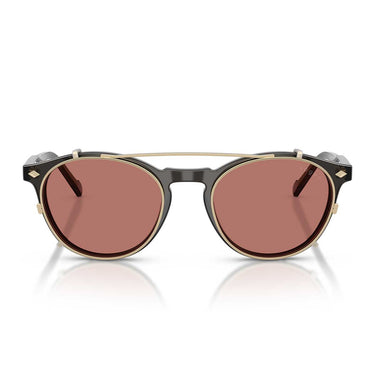 Vogue Occhiali da Vista VO5751S 29231W Grigio Trasparente/Trasparente con Clip Rossa Uomo