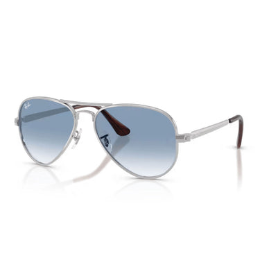 Ray-Ban Occhiali da Sole RB3925 003/3F Aviator Max Argento/Trasparente Sfumato Blu Unisex 2
