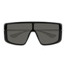 Alexander McQueen Occhiali da Sole AM0524S 001 Argento Nero Grigio Unisex