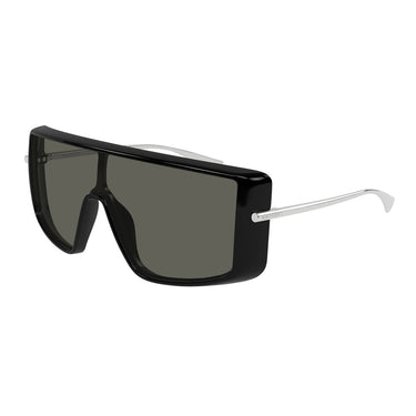 Alexander McQueen Occhiali da Sole AM0524S 001 Argento Nero Grigio Unisex 2