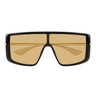 Alexander McQueen Occhiali da Sole AM0524S 004 Oro Nero Arancione Unisex